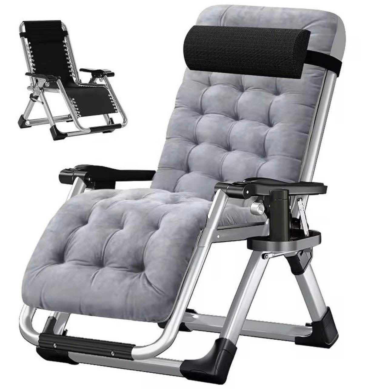 Chaise pliable en acier avec mousse confortable