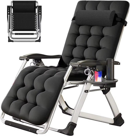 Chaise pliable en acier avec mousse confortable